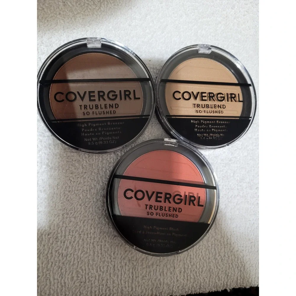 Covergirl TruBlend So Flushed Women 9.5g Multi New Blush Bronzer 3pc Bundle